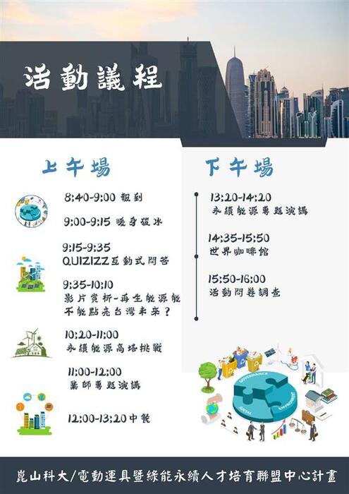 【轉知訊息】崑山科技大學永續能源跨域協作PBL工作坊圖片